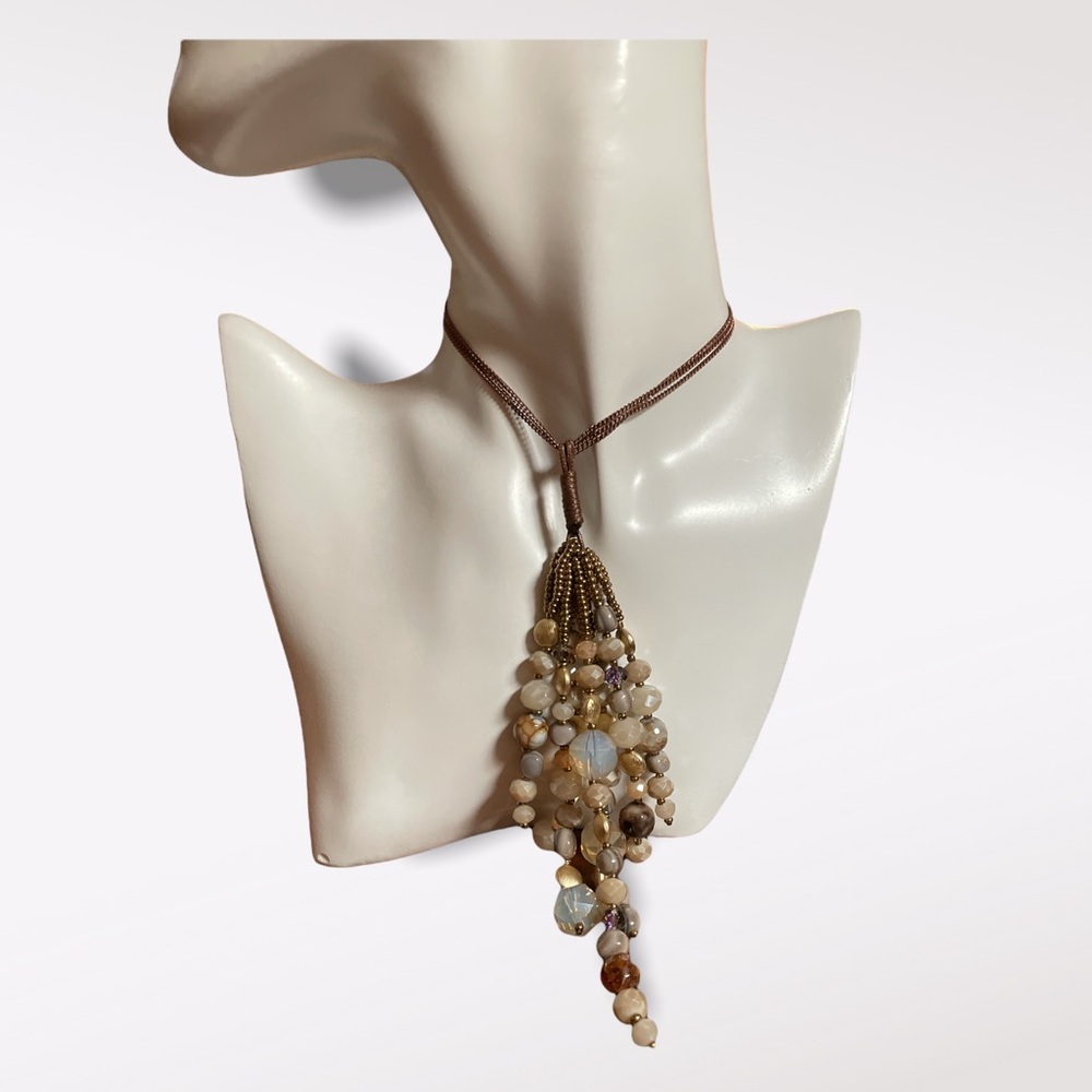 Multi stone tassel necklace NEW Boutique 🌲Holiday SALE 🌲 Gift 🎁 wrapped